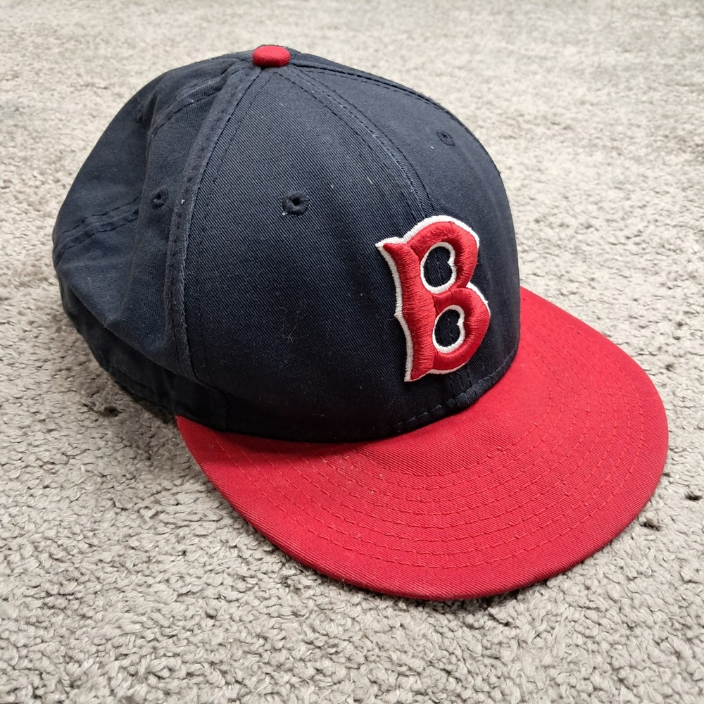 New Era Boston Red Sox 9FIFTY Cooperstown Collection Snapback Hat Navy Red‎ H42